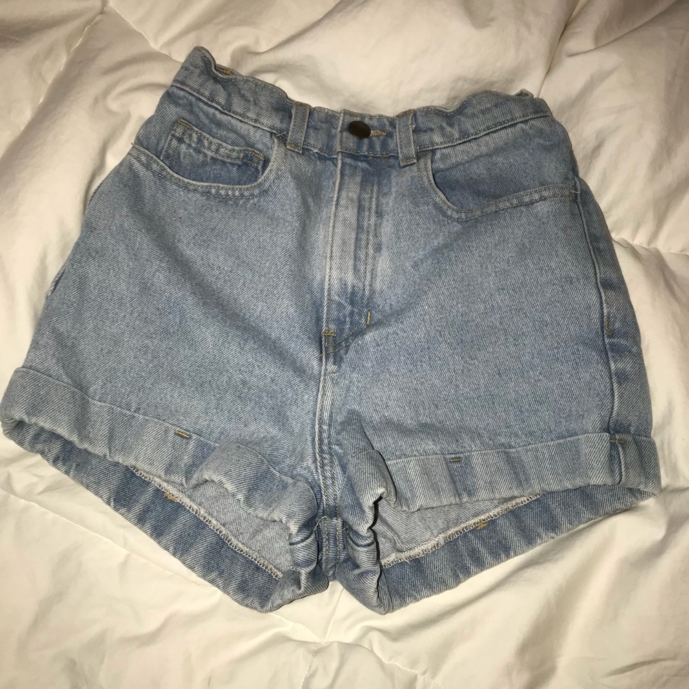 American Apparel High Waisted Denim Shorts